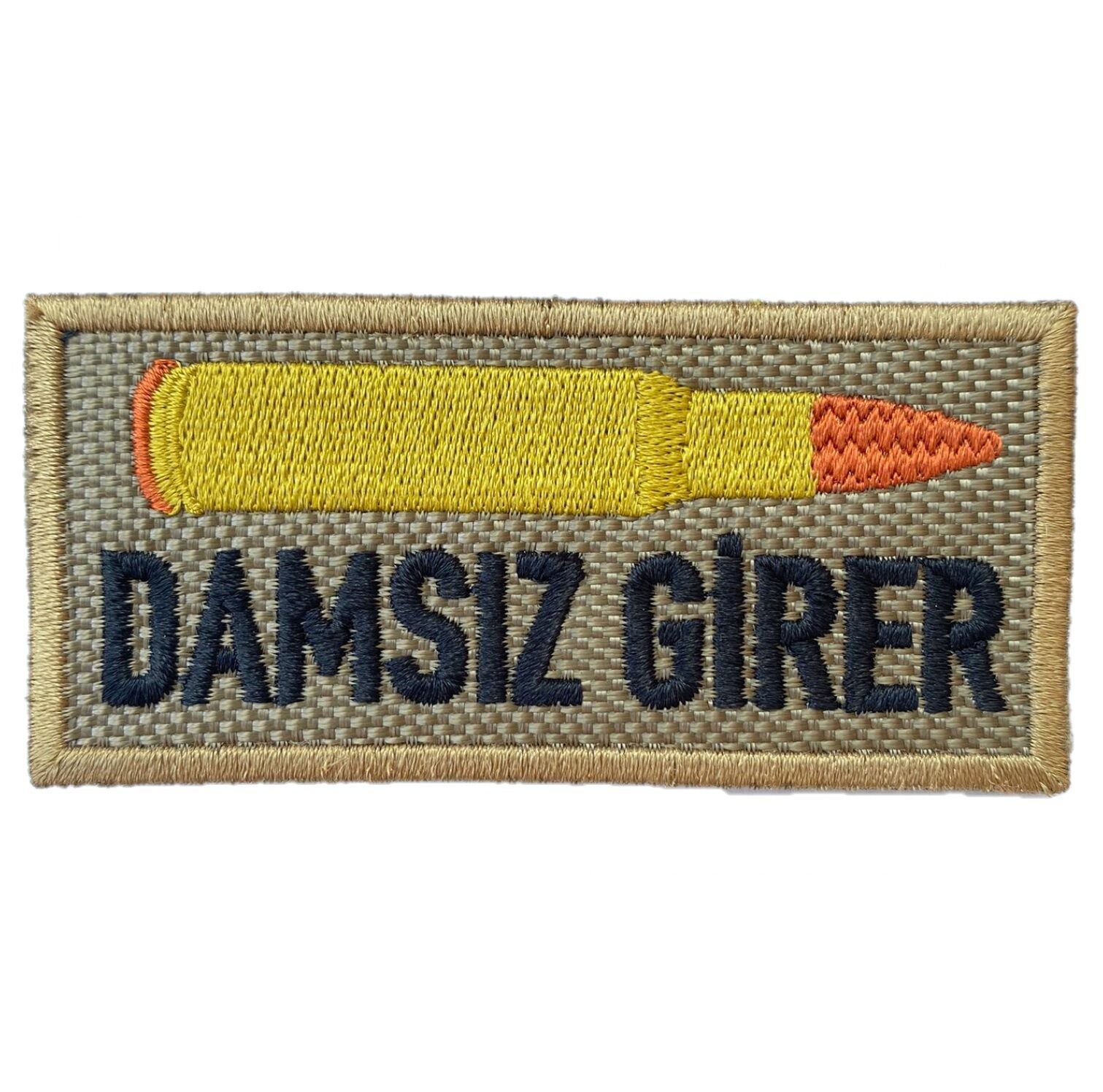 DAMSIZ GİRER KURŞUN KOMİK PATCH- KREM-SARI-SİYAH
