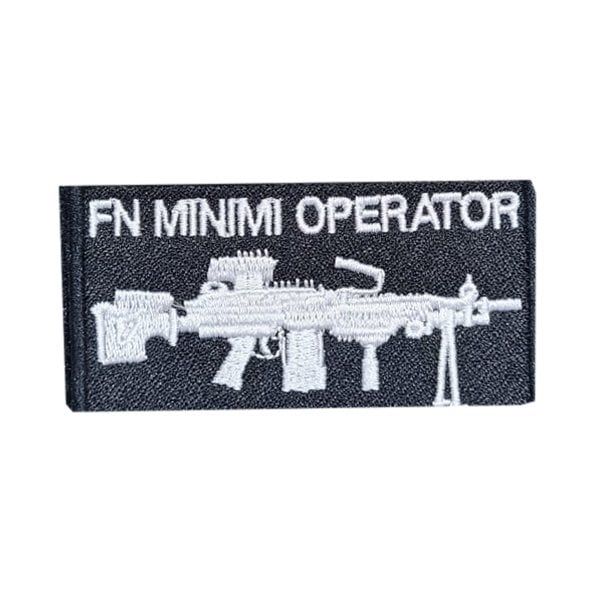 FN MINIMI OPERATOR PATCH- SİYAH-BEYAZ