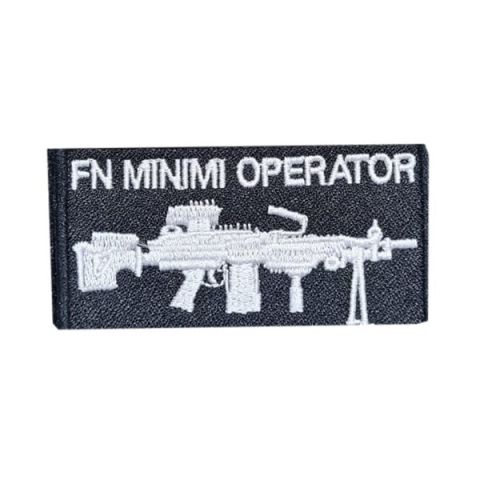 FN MINIMI OPERATOR PATCH- SİYAH-BEYAZ