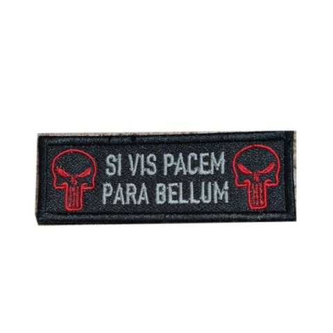 SI VIS PACEM PARA BELLUM  PUNISHER PATCH - SİYAH-KIRMIZI