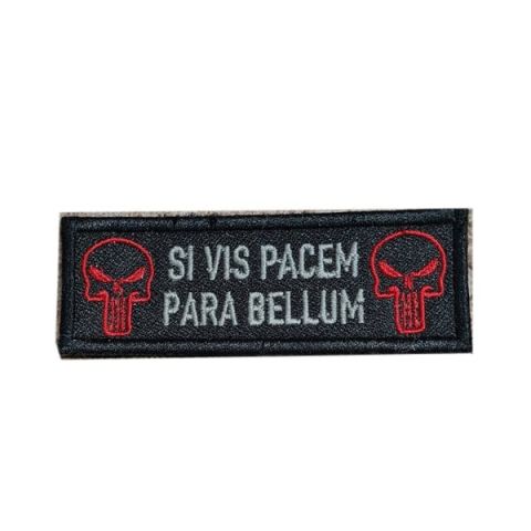SI VIS PACEM PARA BELLUM  PUNISHER PATCH - SİYAH-KIRMIZI