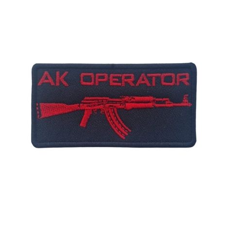 AK OPERATOR TACTICAL PATCH -SİYAH-KIRMIZI