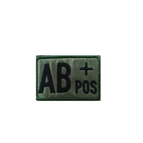 AB POZITIF KAN GRUBU PATCH - YEŞİL-SİYAH