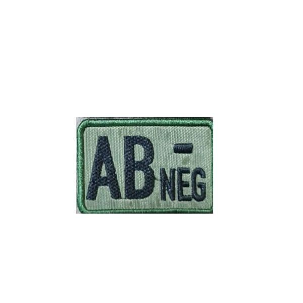 AB NEGATIF KAN GRUBU PATCH - YEŞİL-SİYAH