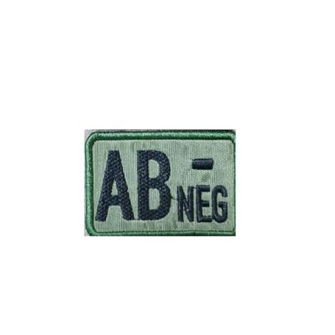 AB NEGATIF KAN GRUBU PATCH - YEŞİL-SİYAH