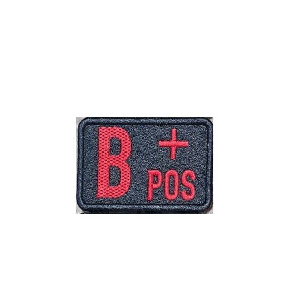 B POZITIF KAN GRUBU PATCH - SİYAH-KIRMIZI PATCH