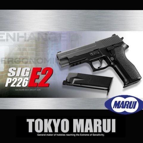 Tokyo Marui Sig P226 E2 GBB Tabanca - Siyah