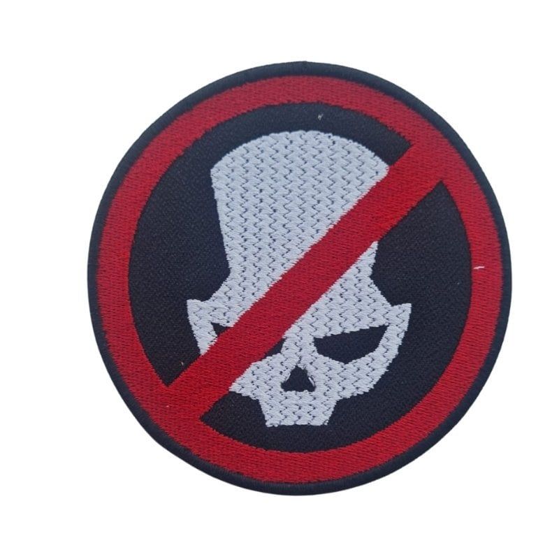 ''NOSKULL'' TACTICAL PATCH -SİYAH-KIRMIZI