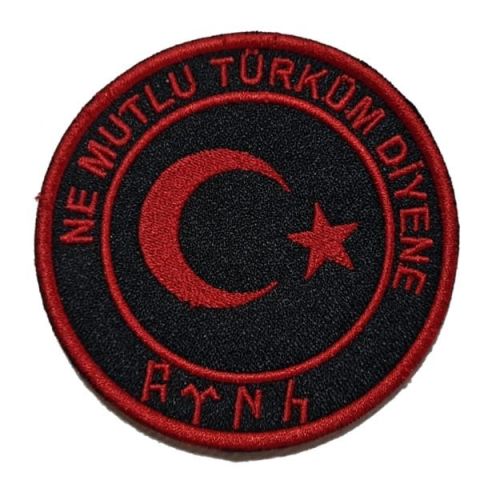 NE MUTLU TÜRKÜM DİYENE PATCH - SİYAH-KIRMIZI