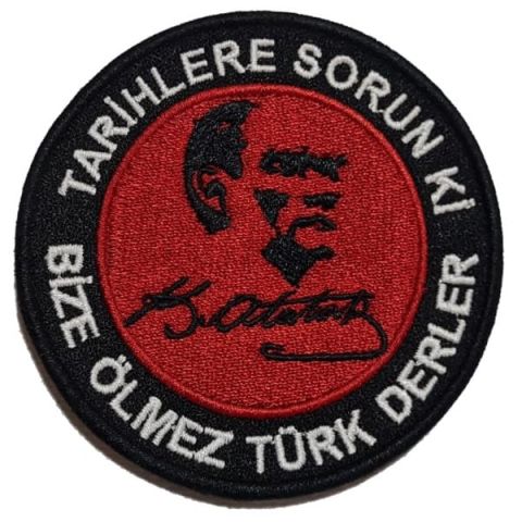 ATATÜRK ve MİLLET SEVGİSİ PATCH - SİYAH-KIRMIZI-BEYAZ
