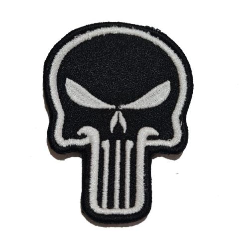 PUNISHER SKULL BW PATCH - SİYAH-BEYAZ