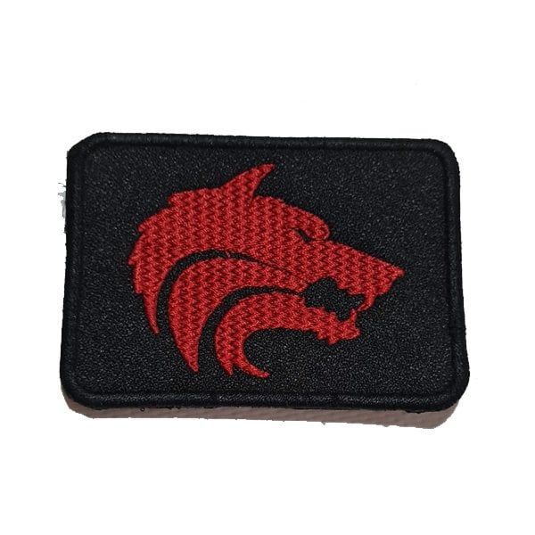 KIRMIZI KURT BAŞI PATCH - SİYAH-KIRMIZI