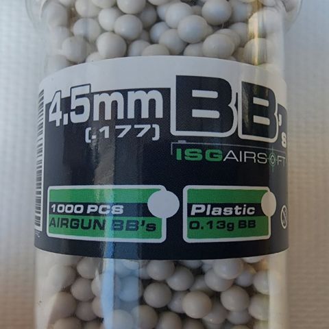 ISG Blaster 4.5mm PLASTIK HAVALI TABANCA - TUFEK MERMISI 0.13 GR 1000Adet