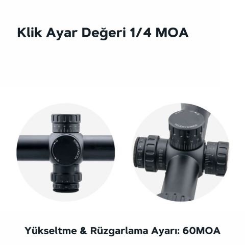 4-16x44 TOUREX FFP Tüfek Dürbünü SCFF-24