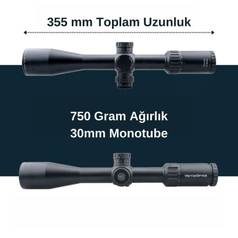 4-16x44 TOUREX FFP Tüfek Dürbünü SCFF-24