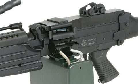 A&K Full Metal M249 MKII Airsoft Makinalı AEG Tüfek  Siyah