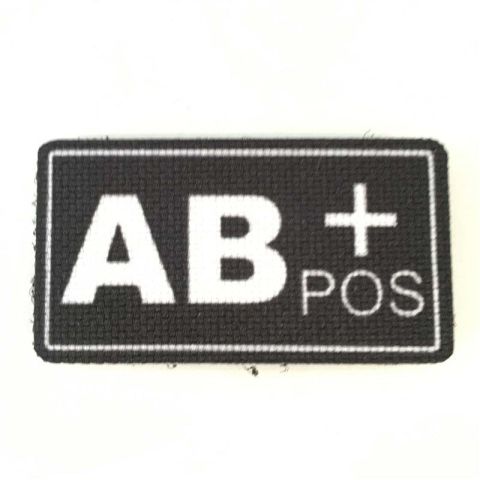 AB (+) Pozitif Kan Grubu Patch Arma - SİYAH