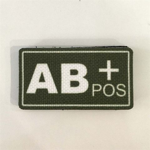 AB (+) Pozitif Kan Grubu Patch Arma - Yeşil