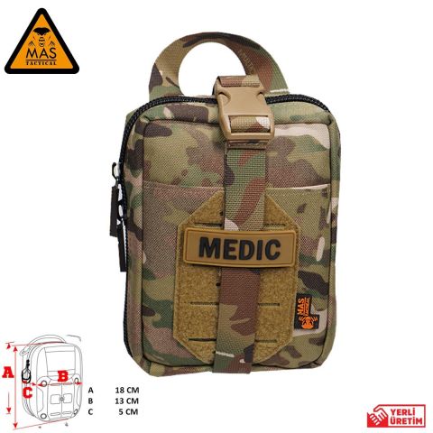 Sağlık Çantası Dikey Büyük Multicam Mas-102-13-30