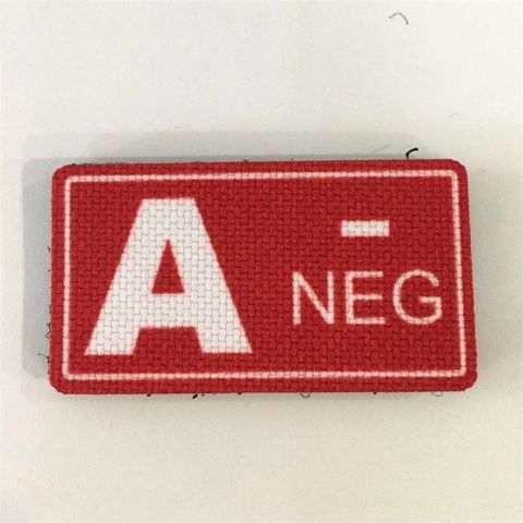 A (-) Negatif Kan Grubu Patch Arma - KIRMIZI