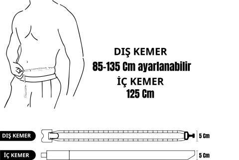 GÖREV KEMERİ 6166 D Tokalı 40mm Tan