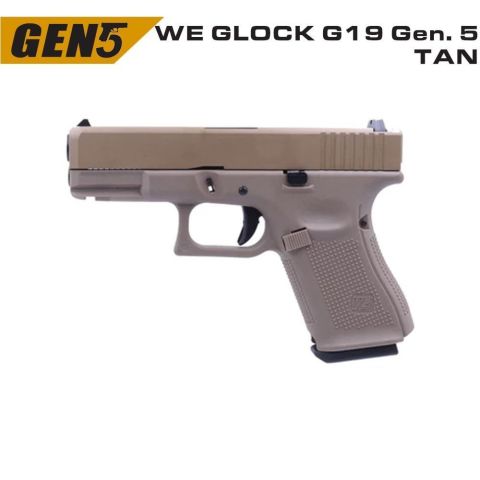 WE GLOCK G19 GEN5 TAN GBB AIRSOFT TABANCA
