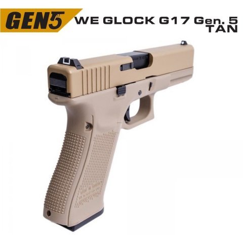 WE GLOCK G17 GEN5 TAN GBB AIRSOFT TABANCA