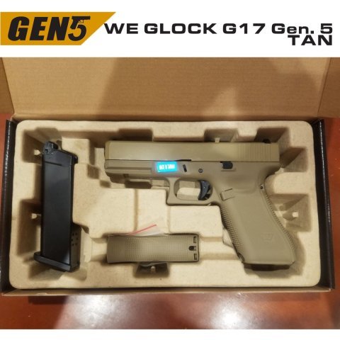 WE GLOCK G17 GEN5 TAN GBB AIRSOFT TABANCA