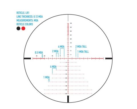 Sightmark Citadel 3 18x50 LR1 Tüfek Dürbünü - Siyah