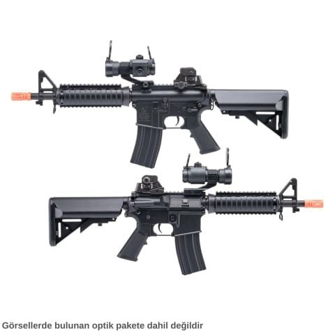 Cybergun Colt Lisanslı M4 CQB-R SOPMOD SIYAH LiPo Ready Metal Gearbox Airsoft Tüfek CYMA OEM