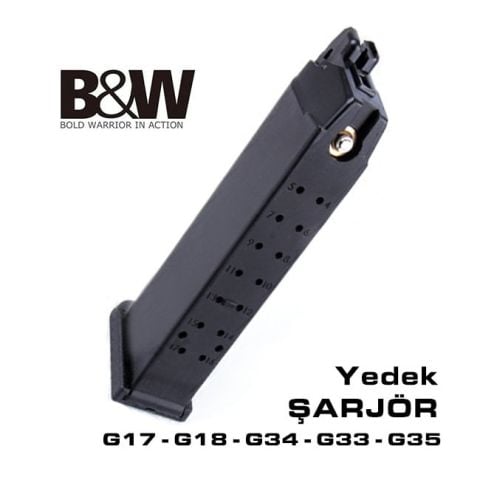 BW GLOCK G17 - G18 - G34 - G33 - G35  YEDEK ŞARJÖR