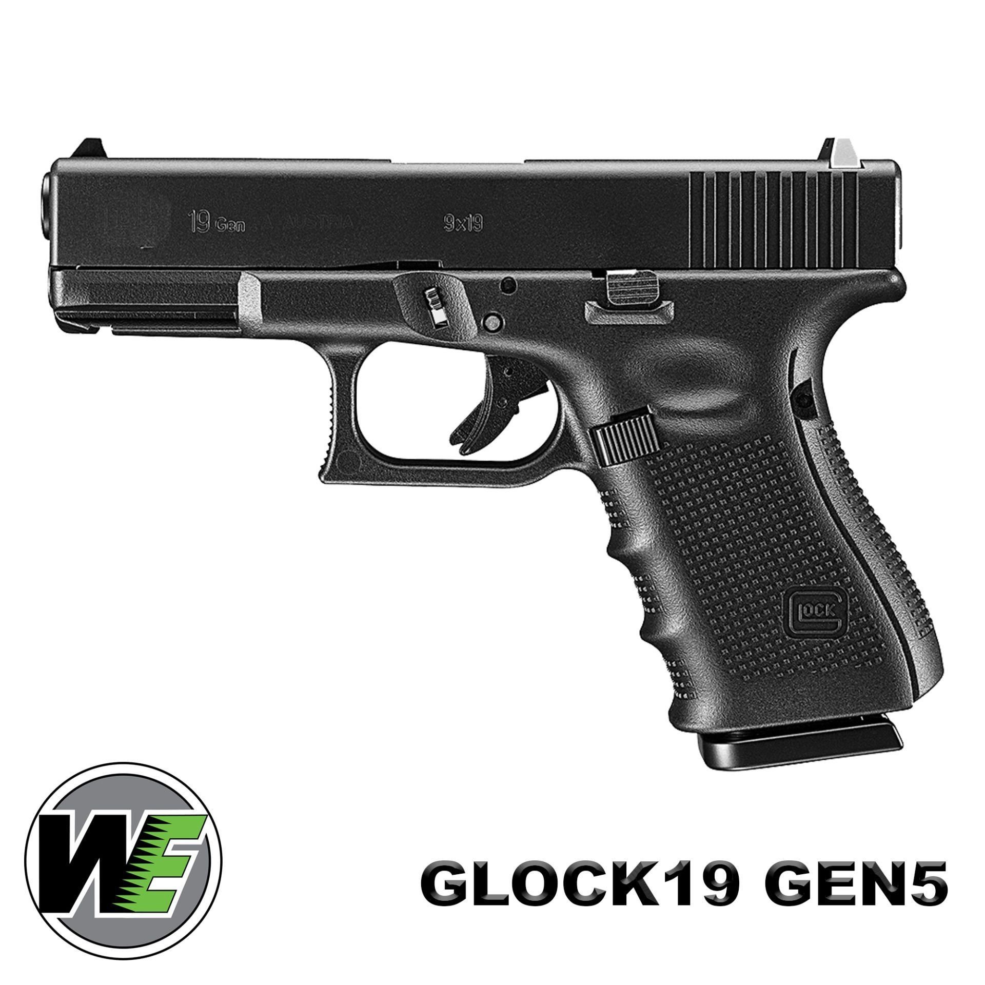 Airsoft Tabanca WE Glock 19 Siyah Gen5 WE-G003VB-BK 19-GEN5