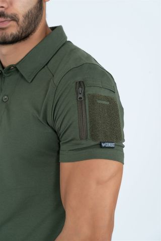 TACTİCAL TİŞÖRT Polo Yaka Kısa Kol HAKİ