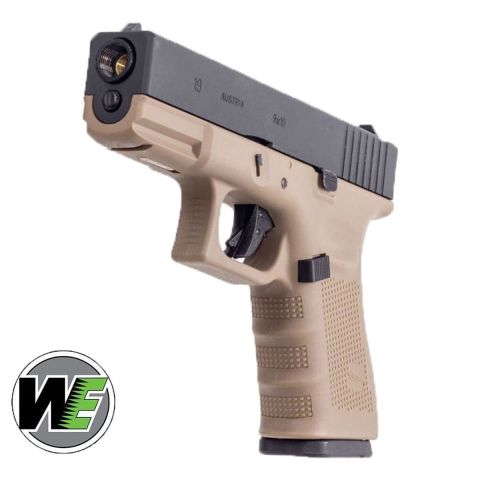 Airsoft Tabanca WE Glock 19 Tan/Siyah Gen4 WE-G003B-T-19-B-TAN-GEN4