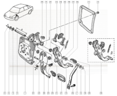 PEDAL LASTİĞİ FREN   BVA OTOMATİK VİTES  7700636159