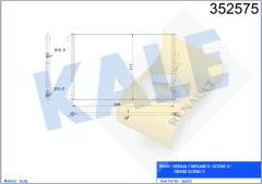 KLİMA KONDENSERİ MGN II 1.9-2.0 DCİ 02=> SCENİC II 2.0 DCİ 03=> (OTO.-MEK.)8200325004	-