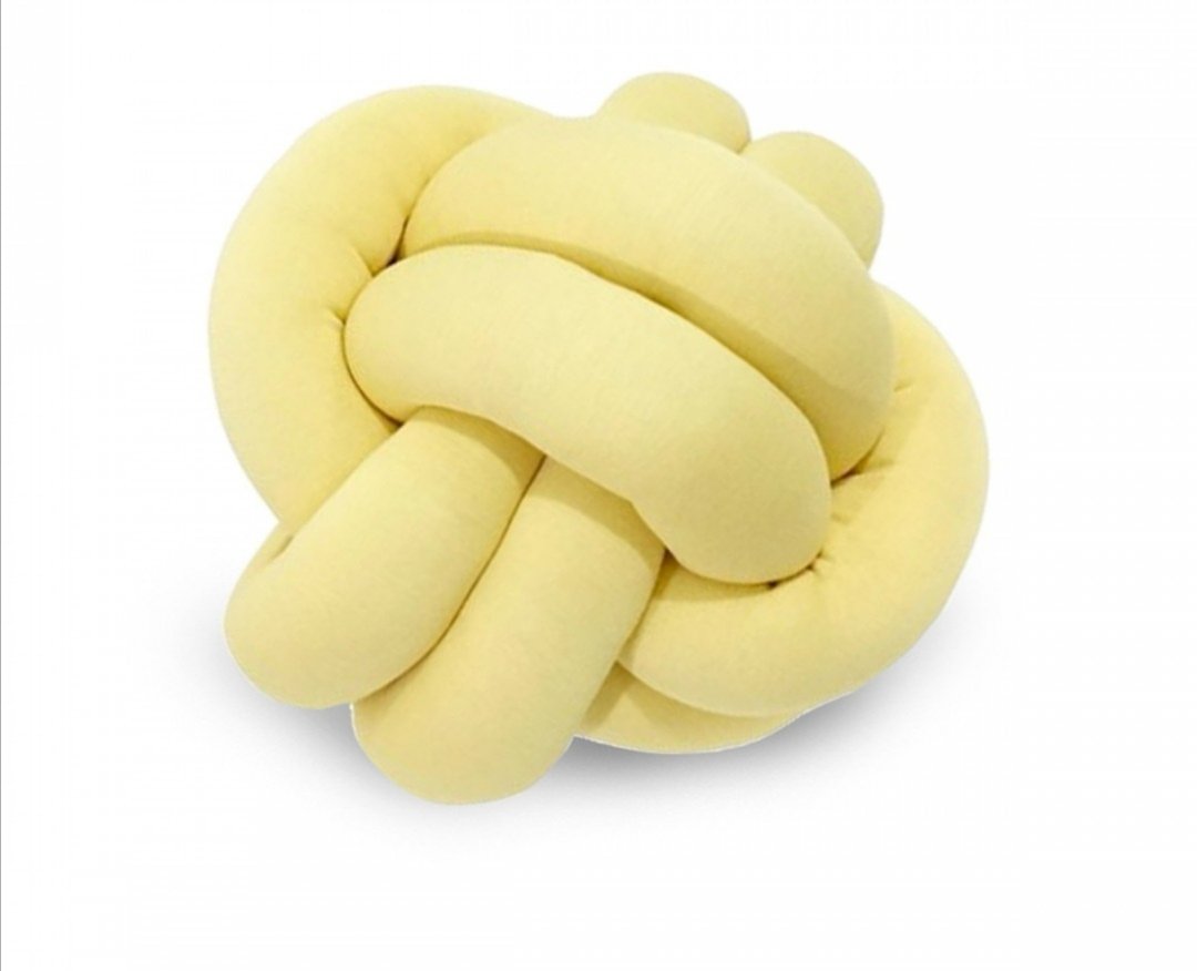 25 cm çap düğüm yastık (sarı)