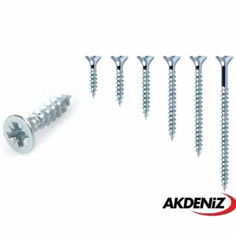 Akdeniz Sunta Vidası 6,0X120 Çinko 10 Paket