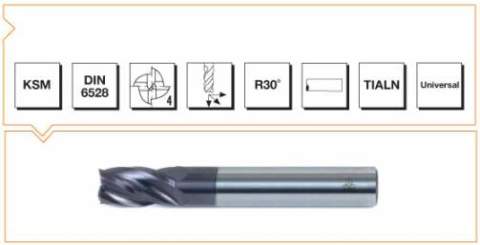 Makina Takım Endüstrisi Ksm-tıaln 6528  Parmak Freze 7 Mm Z=4