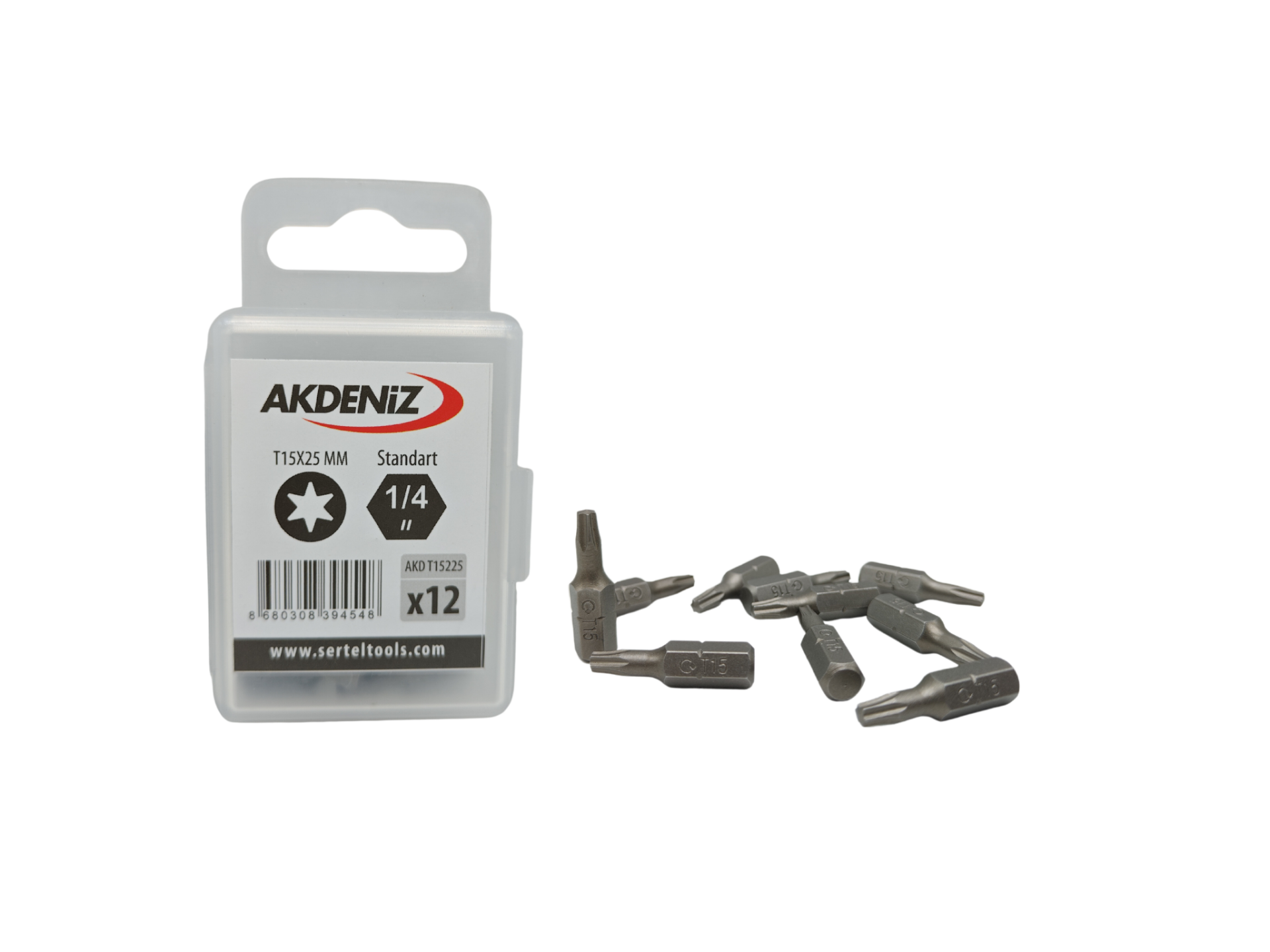 Akdeniz AKD/T15225 1/4 Torx T15x25 Mm 384 Adet Bits Uç