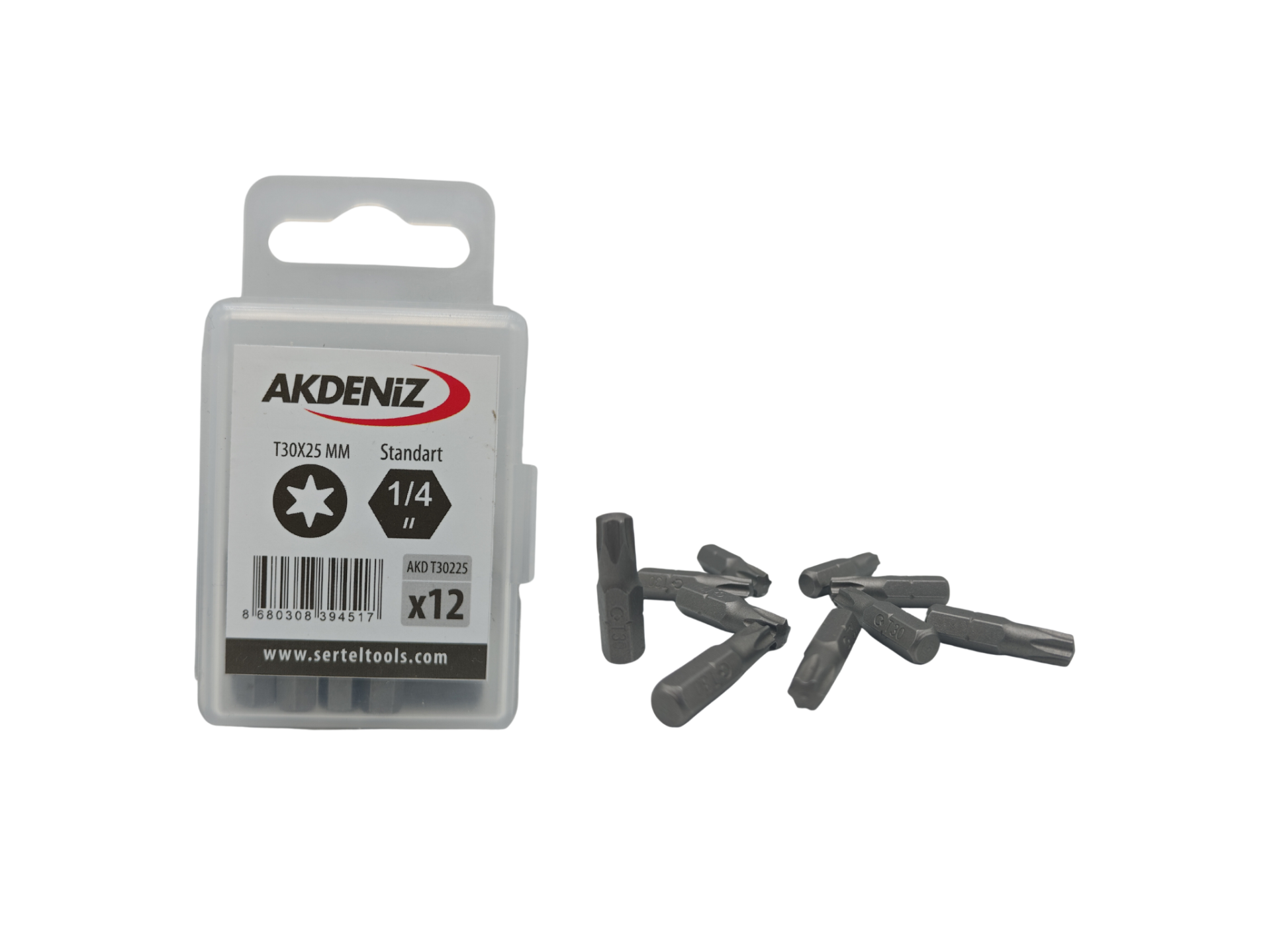 Akdeniz AKD/T30225 1/4 Torx T30x25 Mm 384 Adet Bits Uç