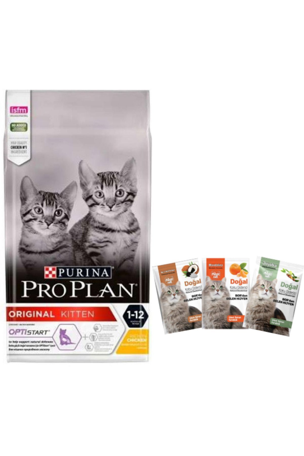 Pro Plan Kitten Tavuklu Yavru Kedi Maması 3 Kg + Magic Power Koku Giderici