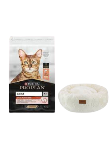 Pro Plan Adult Somonlu Yetişkin Kedi Maması 10 Kg, Krem Luxe Donut Yatak