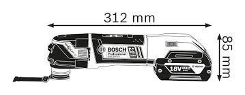 Bosch GOP 18V-28 Solo Salınım Hareketli Makine Sağ/Sol Salınım açısı 1,4 mm 0 601 8B6 002
