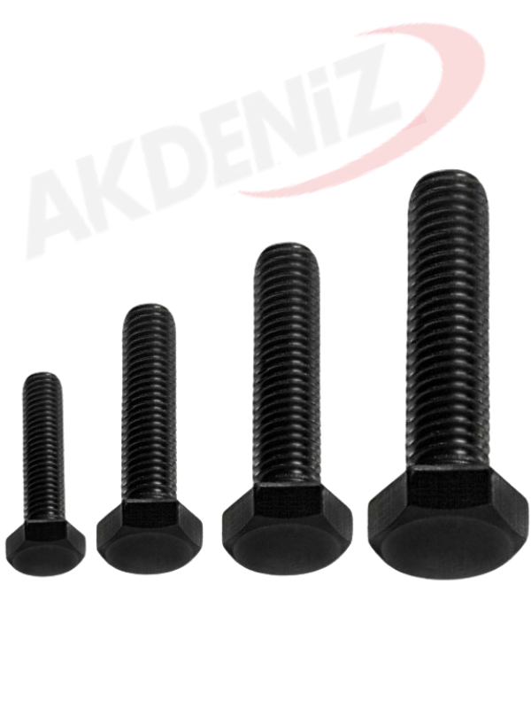 Akdeniz DIN933 M8*75 Mm Siyah Cıvata 1000 Adet