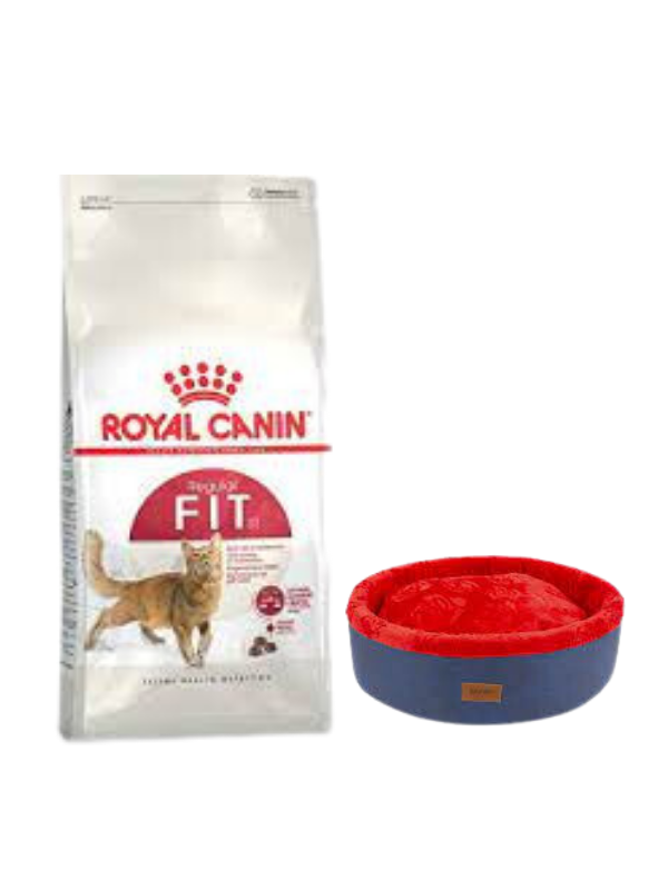 Royal Canin Fit 32  Yetişkin Kuru Kedi Maması 4 Kg,Lacivert Mia Donut Yatak