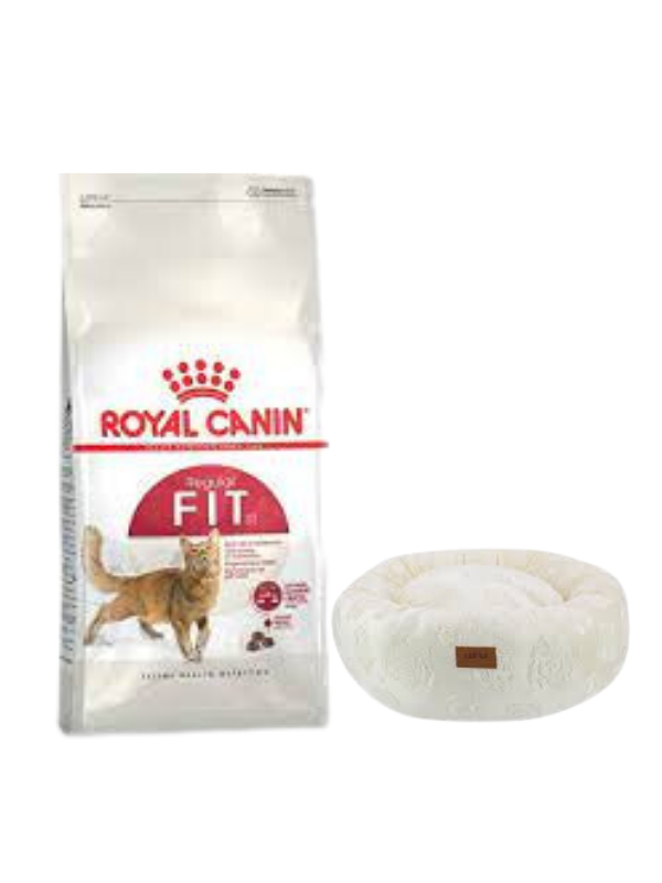 Royal Canin Fit 32  Yetişkin Kuru Kedi Maması 4 Kg,Krem Luxe Donut Yatak