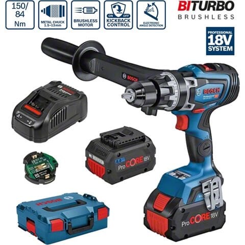 Bosch Professional GSB 18V-150 C Çİft Akülü Darbeli Delme Vidalama 2x8 AH - 06019J5105