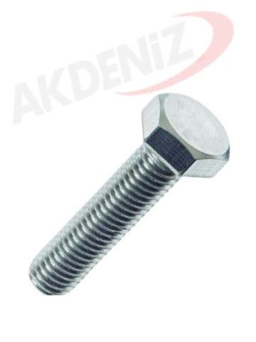 Akdeniz DIN933 M10*45 Mm Galv. Kaplamalı Cıvata 1000 Adet