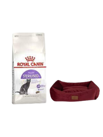 Royal Canin Sterilised 37 Kısırlaştırılmış Kuru Kedi Maması 4 Kg, Mini Small Bordo Yatak